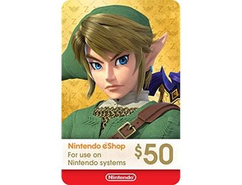 Nintendo US $50.00 Gift Card