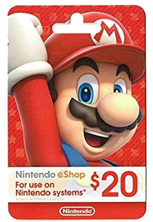Nintendo US $20.00 Gift Card