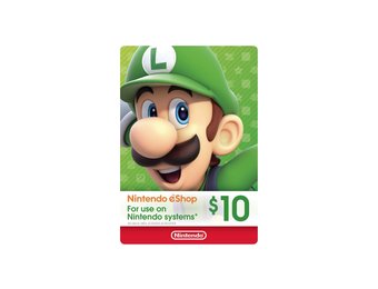 Nintendo US $10.00 Gift Card