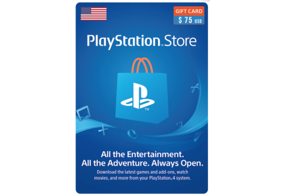PlayStation Network US $75.00 Gift Card