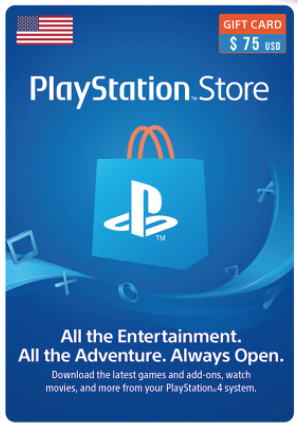 PlayStation Network US $75.00 Gift Card
