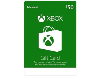 Xbox US $50.00 Gift Card