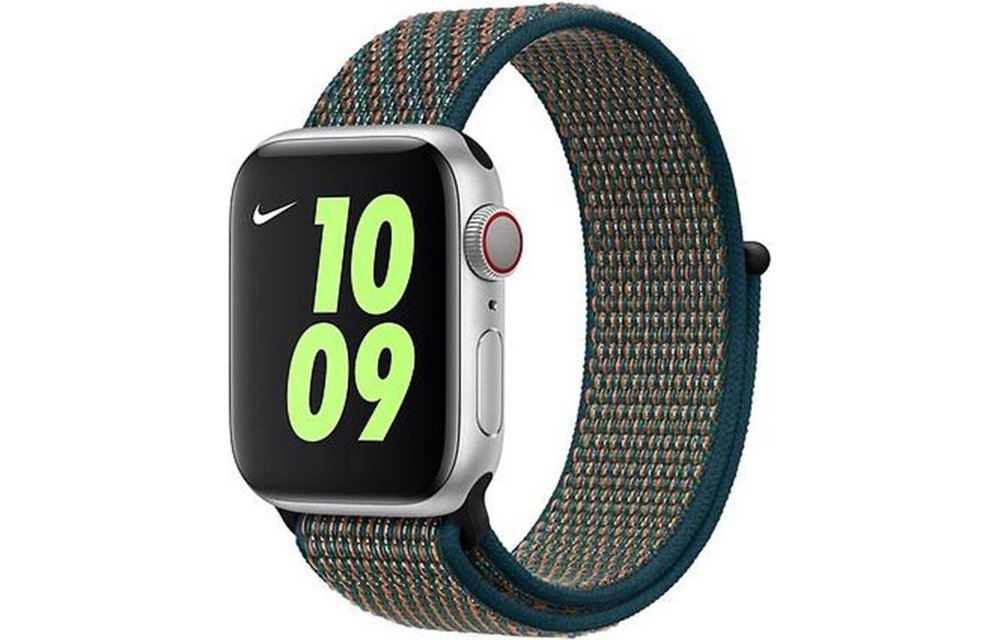 Apple Watch Sport Loop Band 45/44/42mm - Hyper Crimson / Neptune Green
