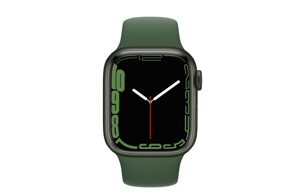 Apple Watch Series 7 GPS, 45mm Aluminum Case with Clover Sport Band - Green