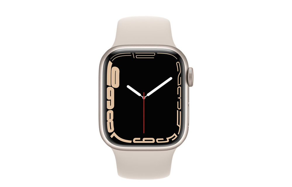 Apple Watch Series 7 GPS, 41mm Aluminum Case with Starlight Sport Band - Starlight