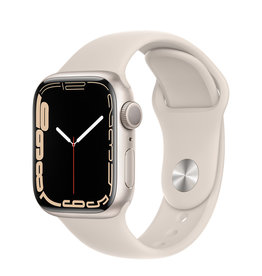 Apple Apple Watch Series 7 GPS, 41mm Aluminum Case with Starlight Sport Band - Starlight