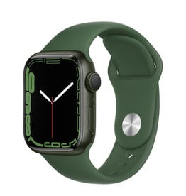 Apple Apple Watch Series 7 GPS, 41mm Aluminum Case with Clover Sport Band - Green