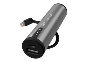 Techlink Recharge 3400 Power Bank Lightning & Micro USB Charger - Grey