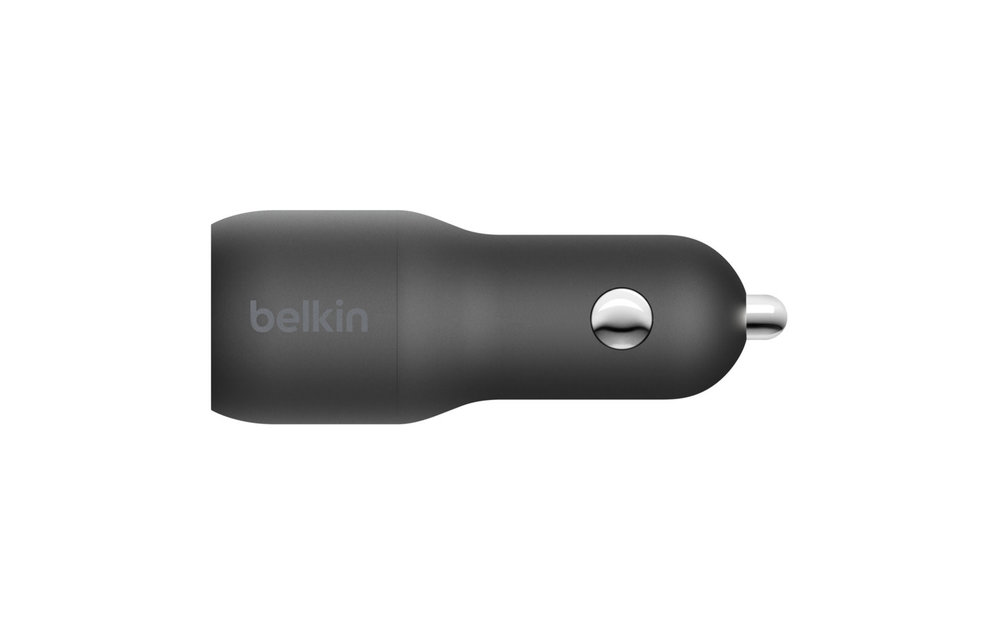 Belkin 32W USB C PD and USB A Dual Port Car Charger - Black