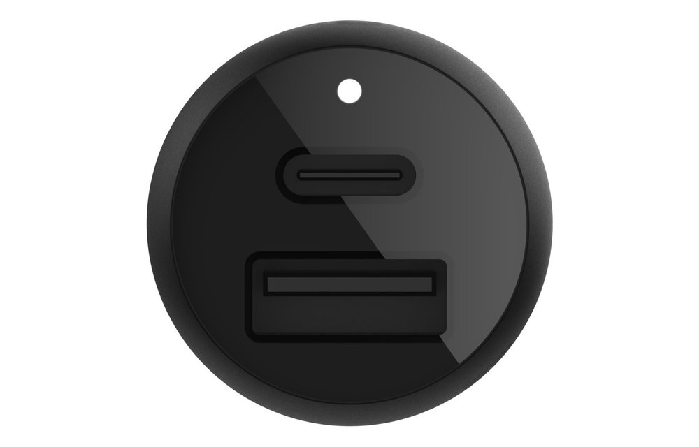 Belkin 32W USB C PD and USB A Dual Port Car Charger - Black