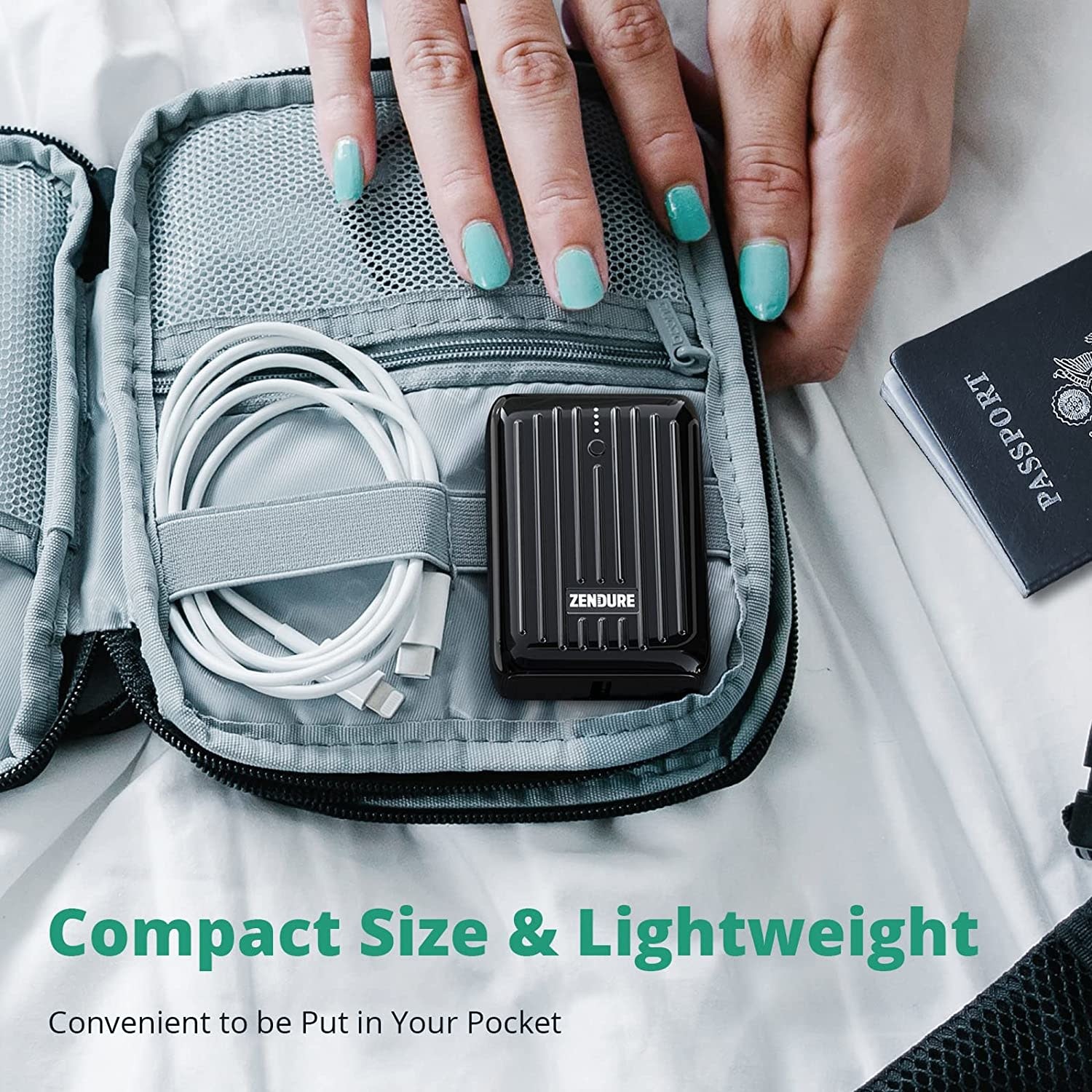 Zendure SuperMini Credit Card Size Charger with PD 10,000mAh - Red