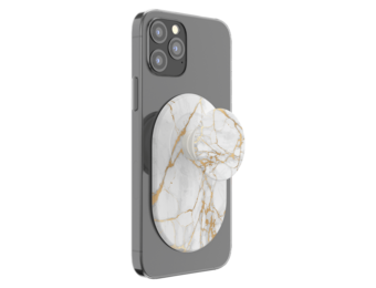 PopSockets PopGrip & Stand for MagSafe Phone Holder - Gold Lutz Marble