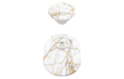 PopSockets PopGrip & Stand for MagSafe Phone Holder - Gold Lutz Marble