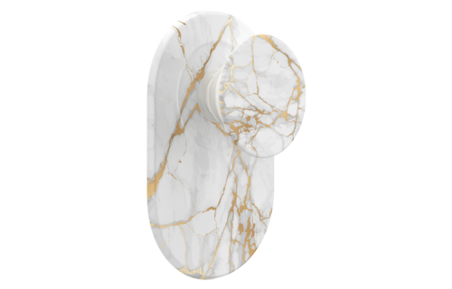 PopSockets PopGrip & Stand for MagSafe Phone Holder - Gold Lutz Marble
