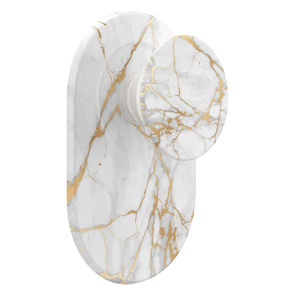PopSockets PopGrip & Stand for MagSafe Phone Holder - Gold Lutz Marble
