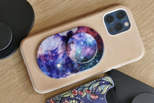 PopSockets PopGrip & Stand for MagSafe Phone Holder - Blue Nebula