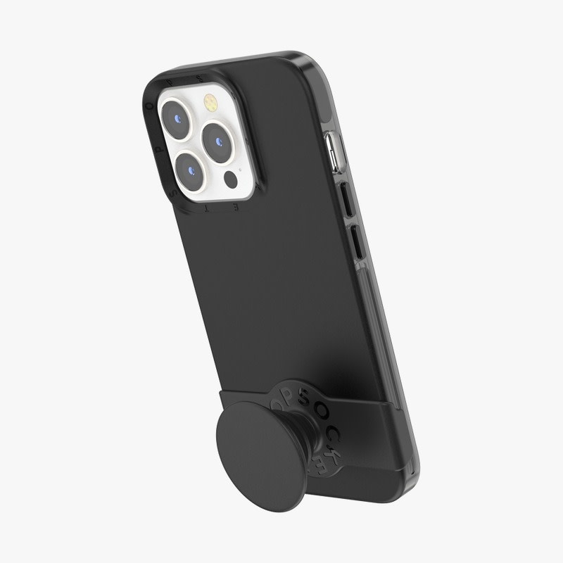 PopSockets PopGrip Slide Case for Apple iPhone 13 Pro - Black