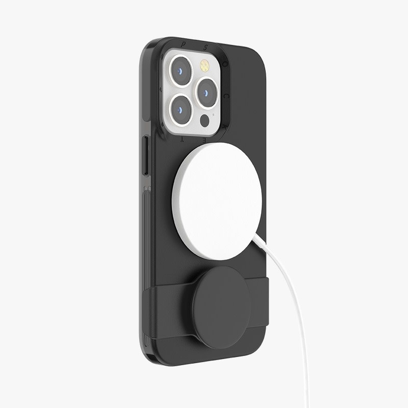 PopSockets PopGrip Slide Case for Apple iPhone 13 Pro - Black