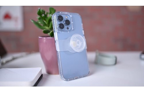 PopSockets PopGrip Slide Case for Apple iPhone 13 Pro - Black