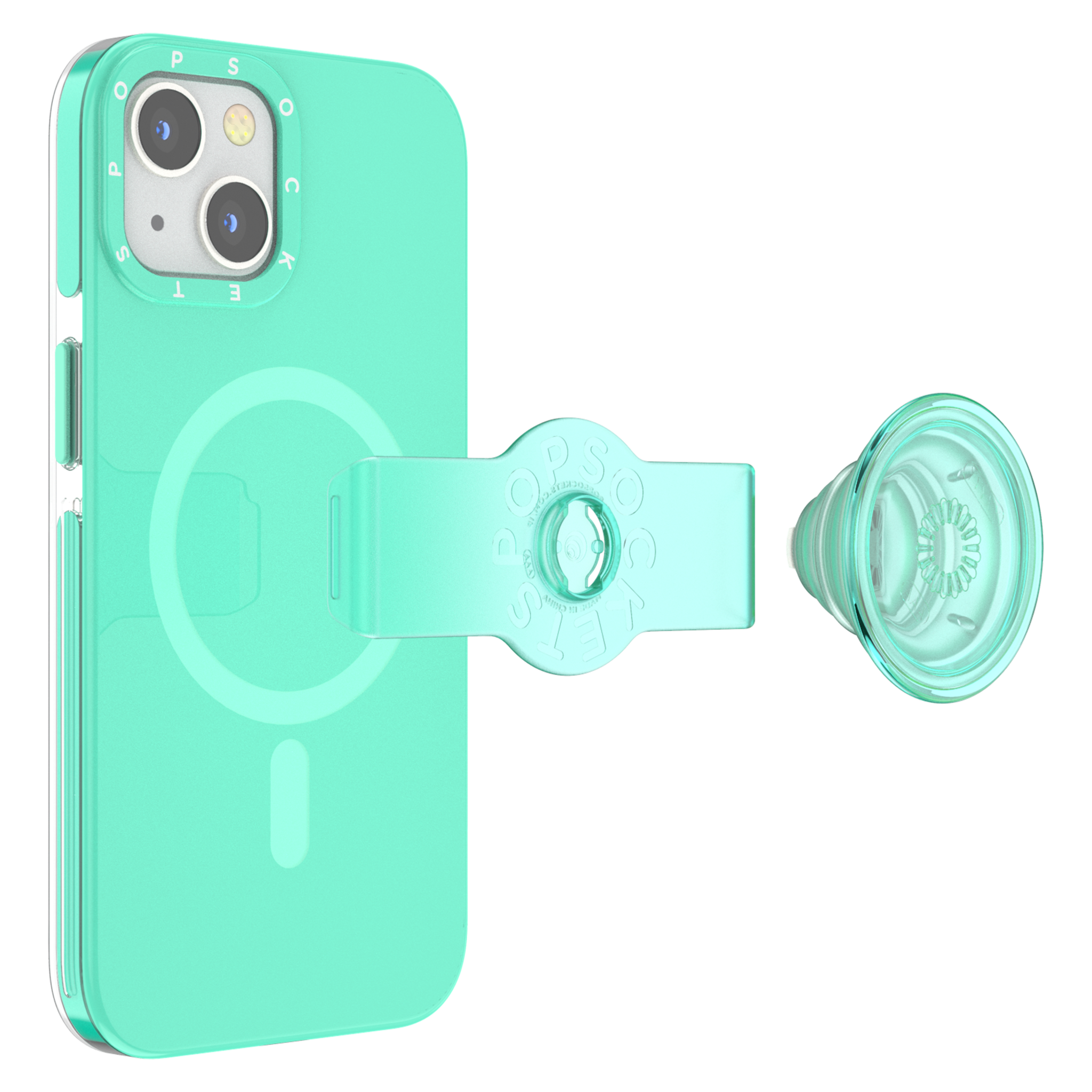 PopSockets MagSafe PopGrip Slide Case for Apple iPhone 14/13 - Spearmint