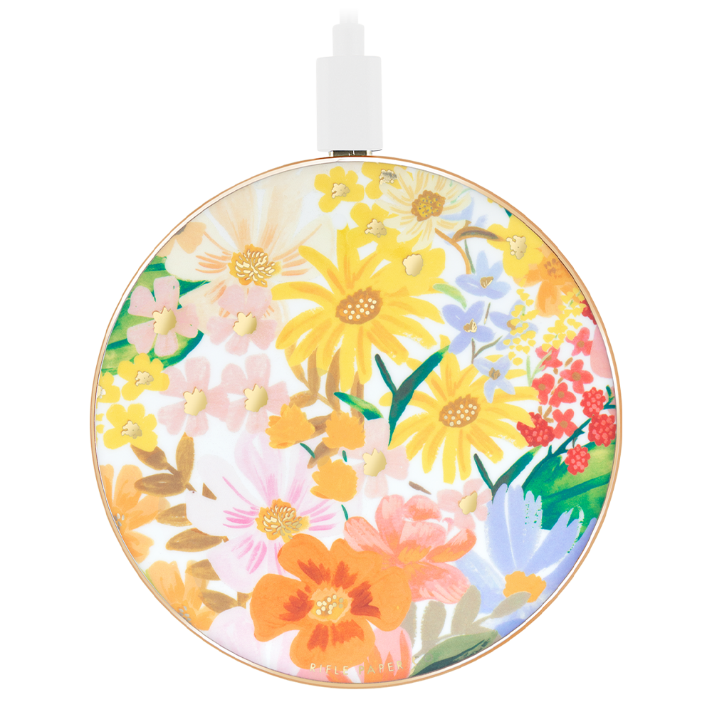 Rifle Paper Co Power Disc Wireless Chatger 10W - Marguerite