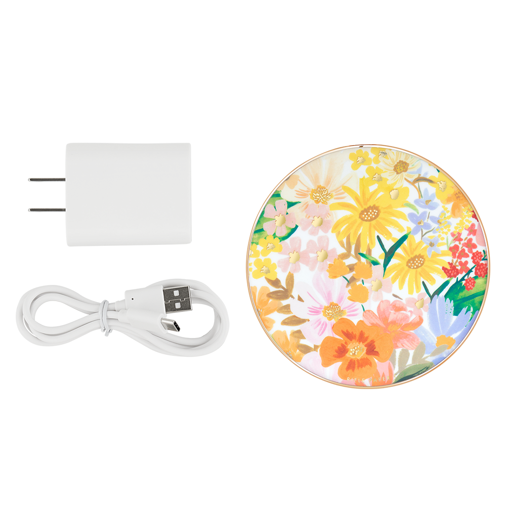 Rifle Paper Co Power Disc Wireless Chatger 10W - Marguerite