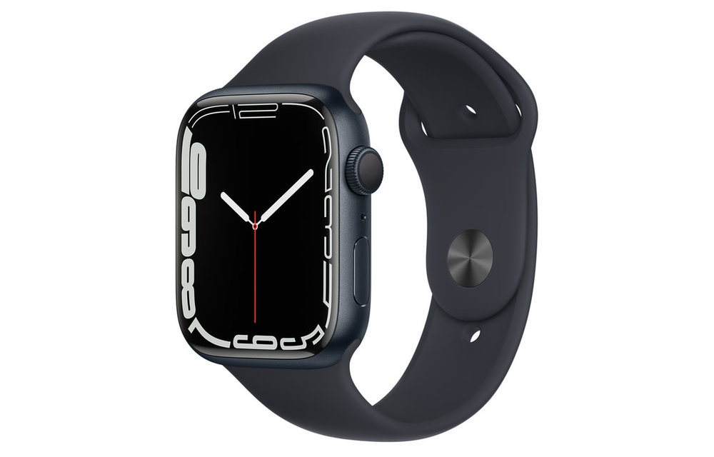 Apple Watch Series 7 GPS, 41mm Aluminum Case with Midnight Sport Band - Midnight