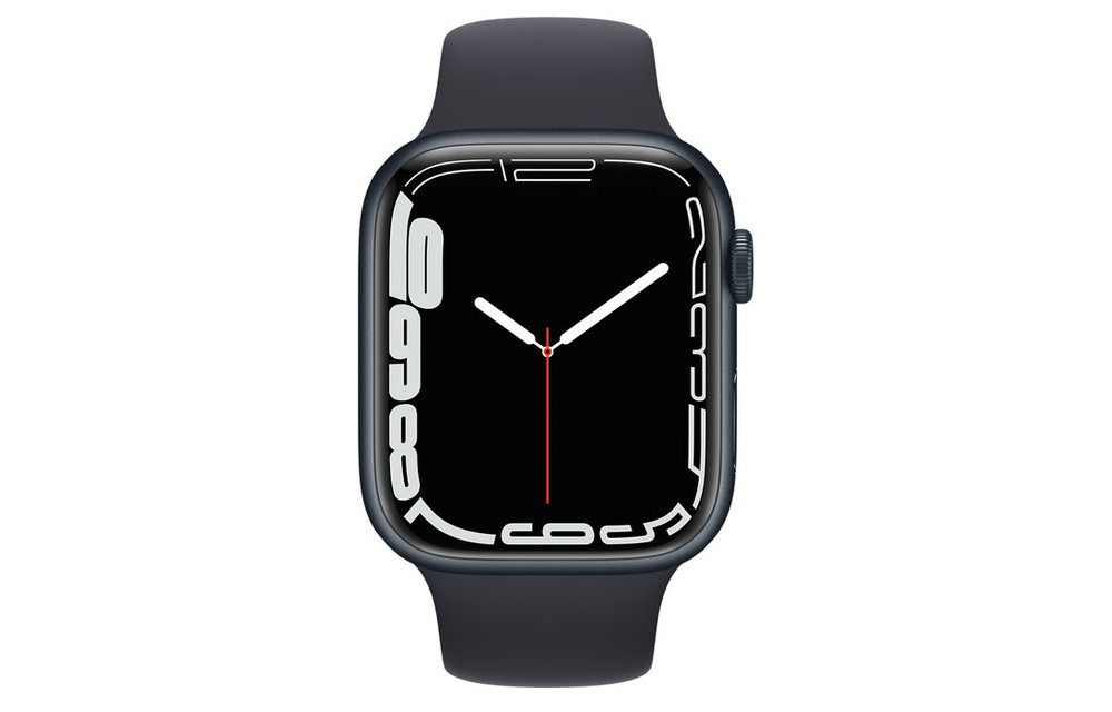 Apple Watch Series 7 GPS, 41mm Aluminum Case with Midnight Sport Band - Midnight