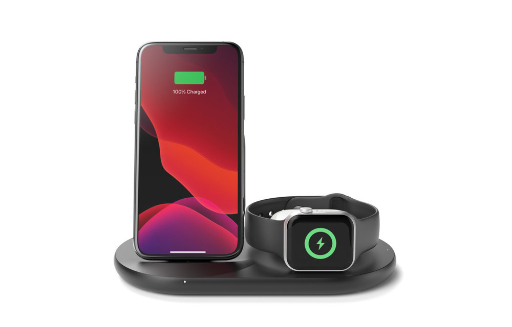 Belkin Boost Charge 3-in-1 Wireless Charger for Apple Devices UK Plug - Black