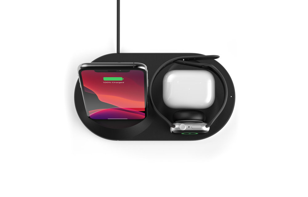 Belkin Boost Charge 3-in-1 Wireless Charger for Apple Devices UK Plug - Black