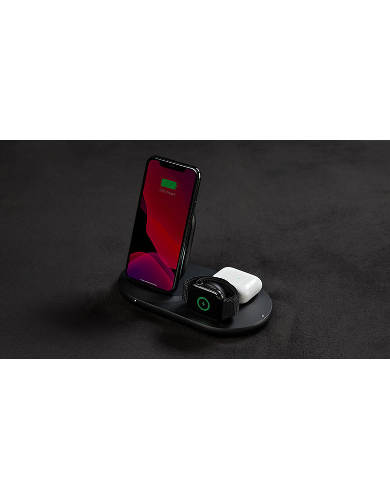 BELKIN Belkin Boost Charge 3-in-1 Wireless Charger for Apple Devices UK Plug - Black