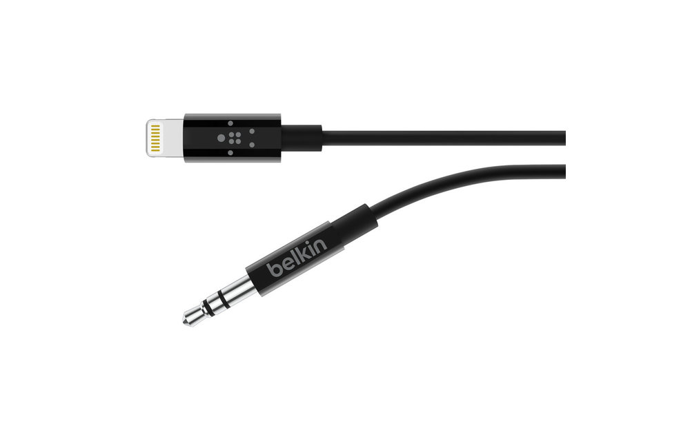 Belkin Apple Lightning to 3.5mm Aux Cable 6ft/1.8m - Black