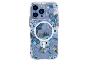 Rifle Paper Co Charles Magsafe Case iPhone 13 Pro - Garden Party Blue W/ Antimicrobial