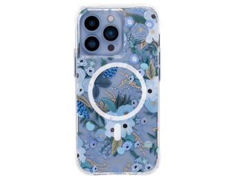 Rifle Paper Co Charles Magsafe Case iPhone 13 Pro - Garden Party Blue W/ Antimicrobial