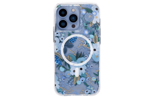 Rifle Paper Co Charles Magsafe Case iPhone 13 Pro - Garden Party Blue W/ Antimicrobial