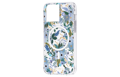 Rifle Paper Co Charles Magsafe Case iPhone 13 Pro - Garden Party Blue W/ Antimicrobial