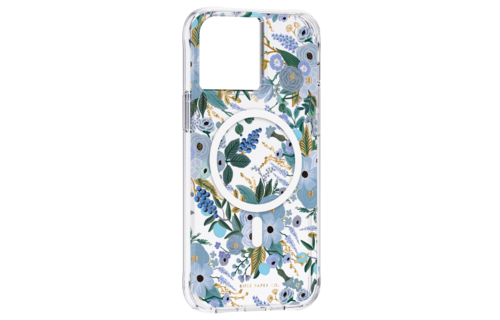Rifle Paper Co Charles Magsafe Case iPhone 13 Pro - Garden Party Blue W/ Antimicrobial