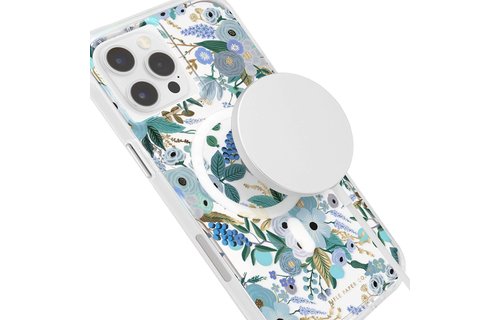 Rifle Paper Co Charles Magsafe Case iPhone 13 Pro - Garden Party Blue W/ Antimicrobial
