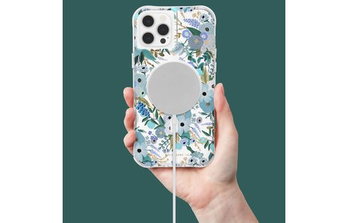 Rifle Paper Co Charles Magsafe Case iPhone 13 Pro - Garden Party Blue W/ Antimicrobial