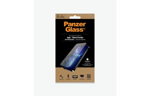 Panzer Glass Screen Protector For iPhone 13 Pro Max CF - Black AB Edge-to-Edge Clear