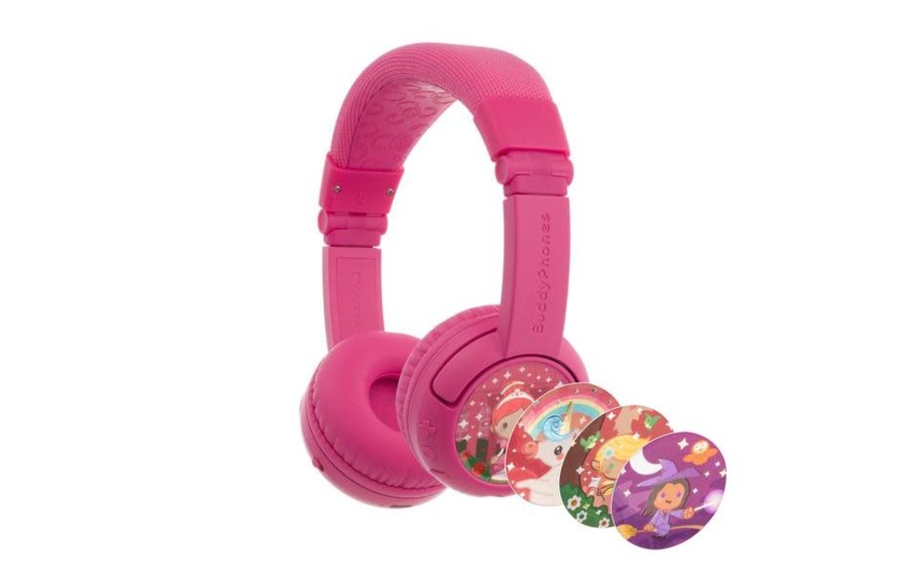BuddyPhones Play Plus Wireless Headphone - Rose Pink