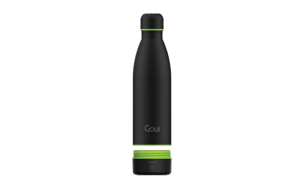 Goui Loch Stainless Steel Water Bottle Wireless Charger 6000 mah - Black