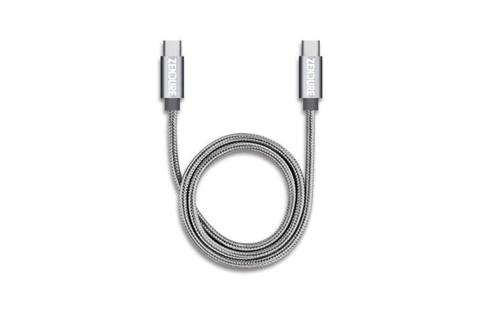 Zendure Nylon Braided USB-C to USB-C Cable 45w 1m - Gray