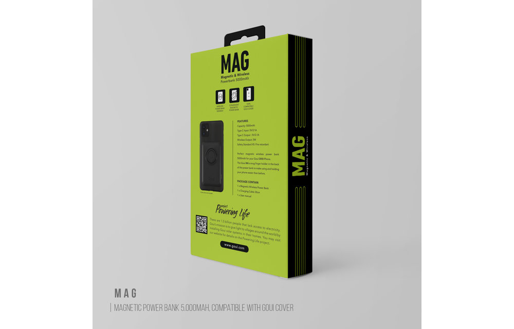 Goui Mag wireless Power Bank Magnetic 5000mAh With Finger Ring