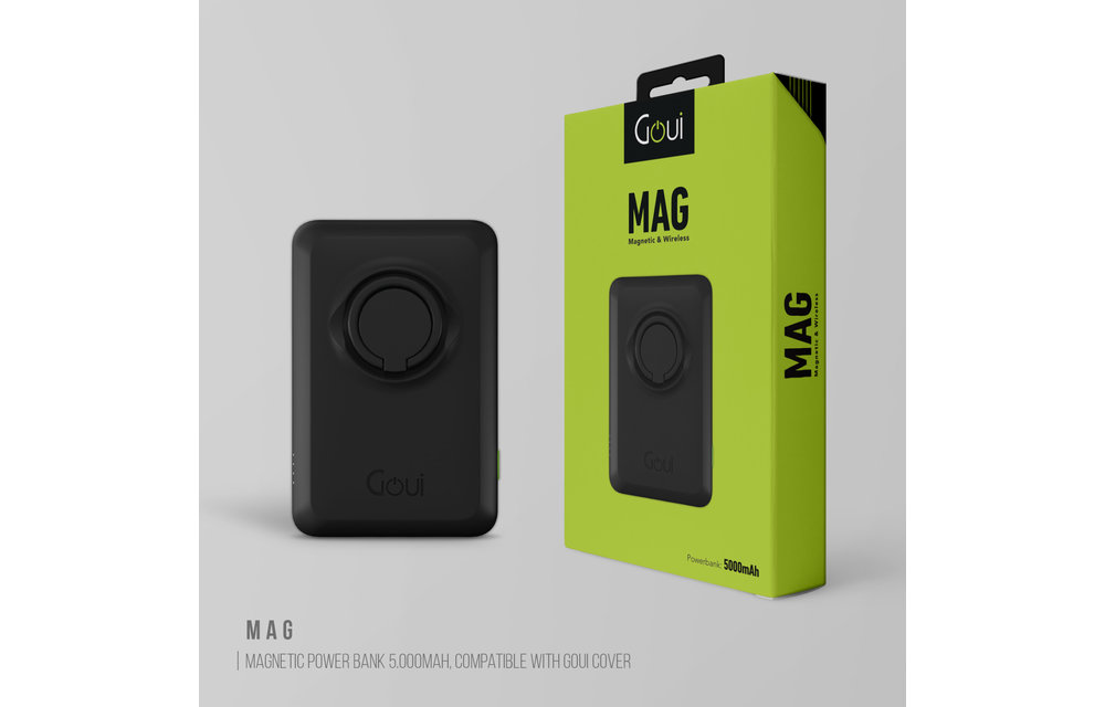 Goui Mag wireless Power Bank Magnetic 5000mAh With Finger Ring