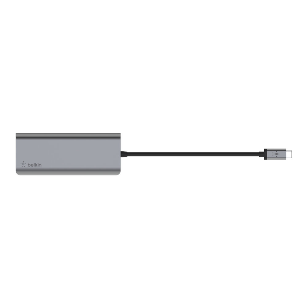 Belkin Connect USB-C 6 in 1 Multiport Adapter - Gray
