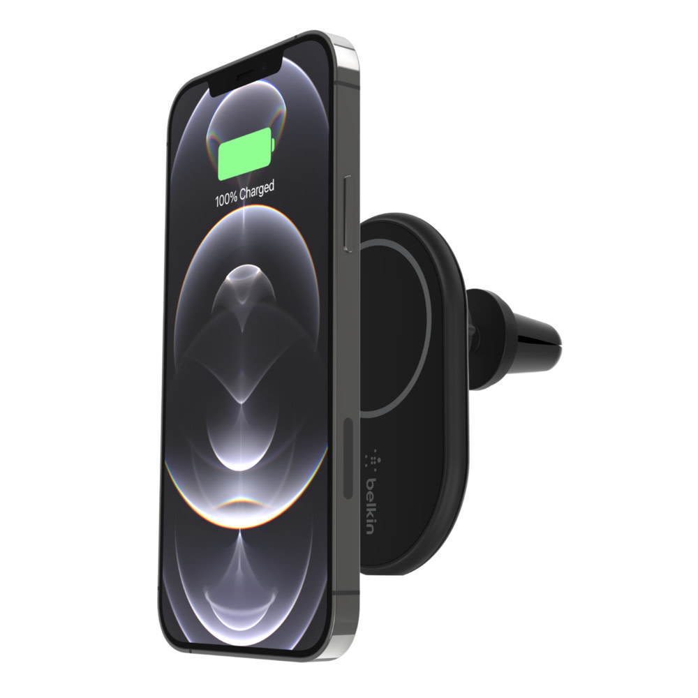 Belkin Magnetic Magsafe Wireless Charger / Car Mount 10W With car Charger - Black