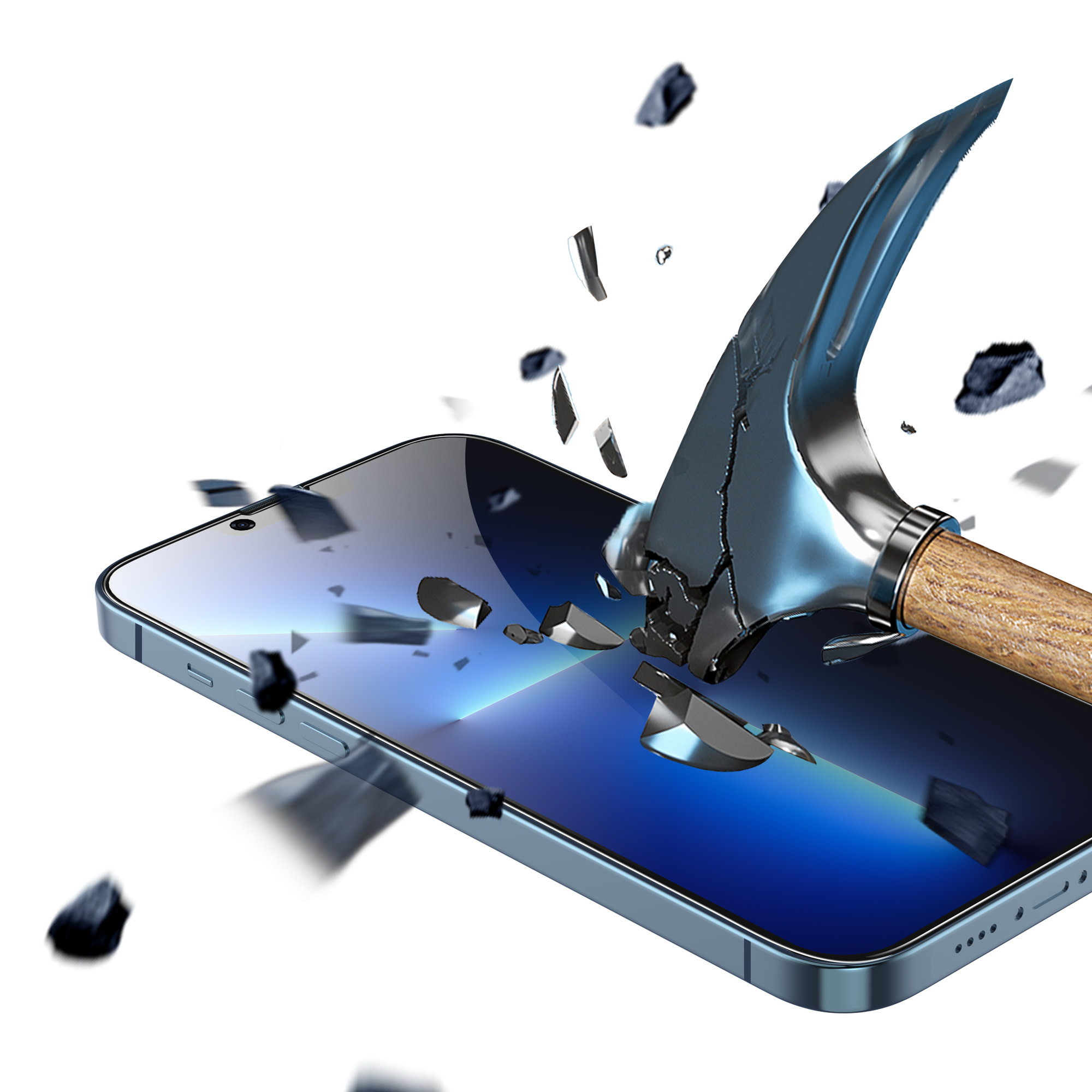 Green 3D Privacy Scratch Free Round Edge Glass Screen Protector for iPhone 13 Pro - Black