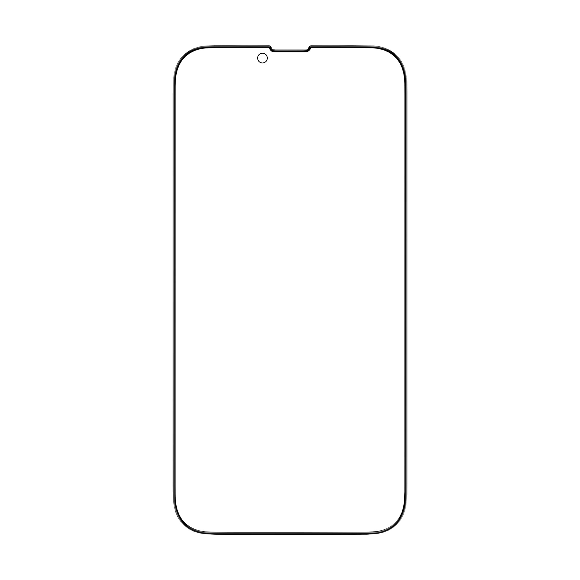 Green 3D Privacy Scratch Free Round Edge Glass Screen Protector for iPhone 13 Pro - Black