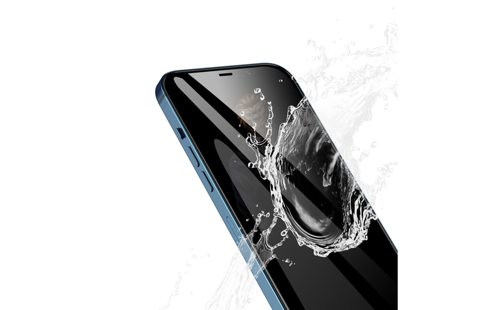 Green 3D Unbreakable Privacy Glass Screen Protector for iPhone 12 Pro Max - Black